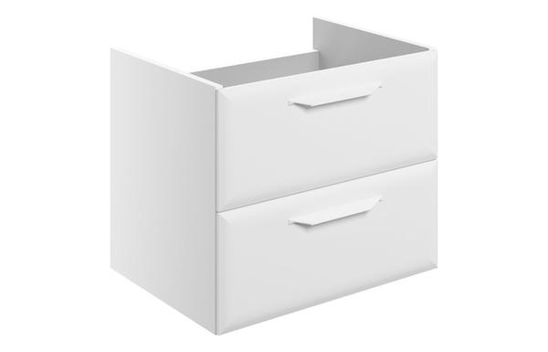 Stafford 600mm Wall Hung 2 Drawer Basin Unit (No Top) - Matt White